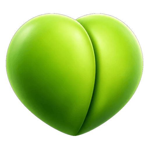 thicc logo, a green heart